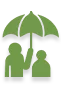 ikona ludzi pod parasolem